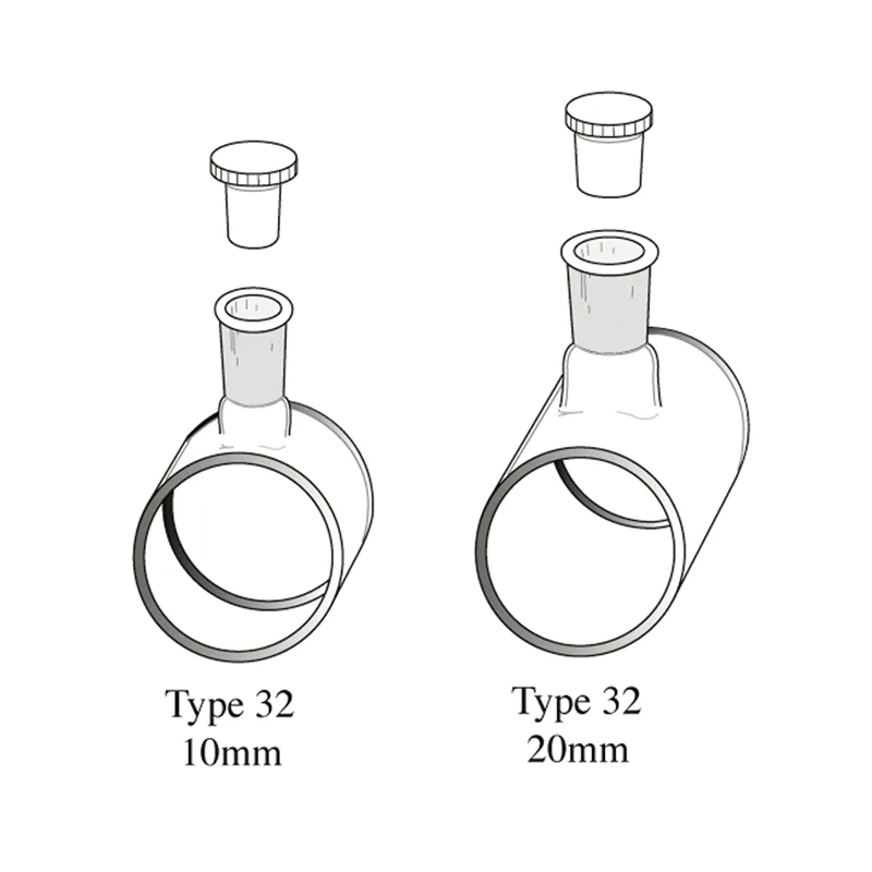 실린더형 흡광 셀, 2면 투명, Type 32, with PTFE Stopper Starna DAU-SSPECCAC