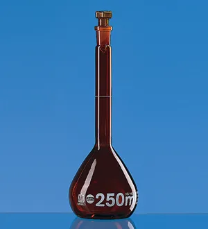 갈색 메스 용량 플라스크